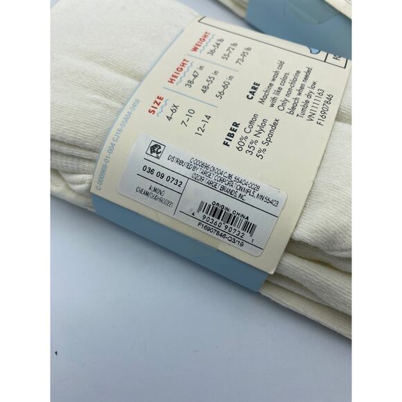 2 Cat & Jack Girls' Nylon Footed Tights Cotton Almond Cream size 4-6x - Picture 4 of 4